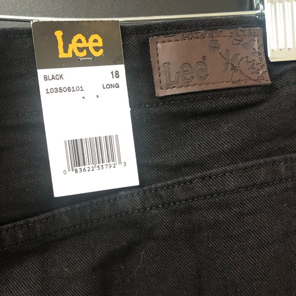 Lee Mens Jeans Black NWT 18 Long - Picture 1 of 3